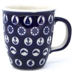 Janelle Imports Bistro Cup 10.5 Oz In Nautical Blue