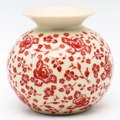 Janelle Imports Round Vase In Antique Red