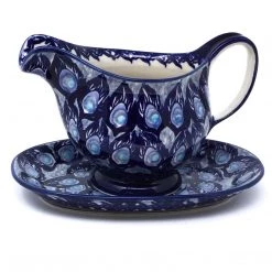 Janelle Imports Gravy Boat W/Tray 1 Qt In Peacock Glory