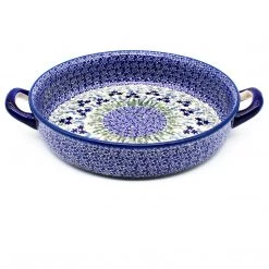 Janelle Imports Round Baker W/Handles In Alpine Blue