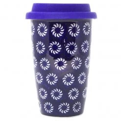 Janelle Imports Travel Cup 14 Oz In Pinwheel