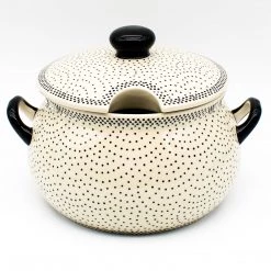 Janelle Imports Covered Tureen 4 Qt In Black Elegance