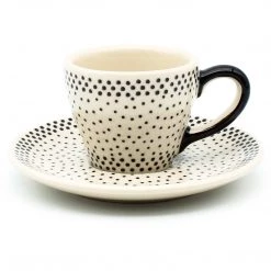 Janelle Imports Espresso Cup W/Saucer 2 Oz In Black Elegance