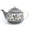 Janelle Imports Morning Teapot 1 Qt In Gray & Black