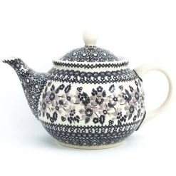 Janelle Imports Morning Teapot 1 Qt In Gray & Black