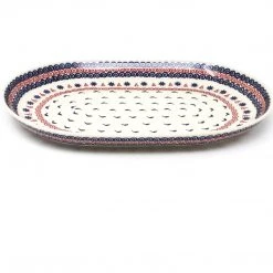 Janelle Imports Lg Oval Platter In Blue Helm