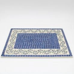 Janelle Imports Rectangular Cutting Board In Blue Meadow