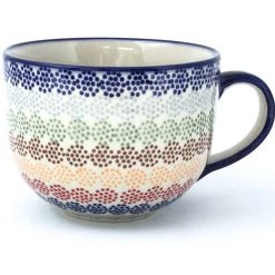 Janelle Imports Latte Cup 16 Oz In Modern Dots