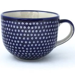 Janelle Imports Latte Cup 16 Oz In Blue Elegance