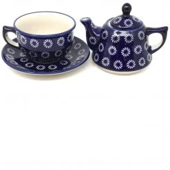 Janelle Imports Teapot W/Cup & Saucer In Pinwheels