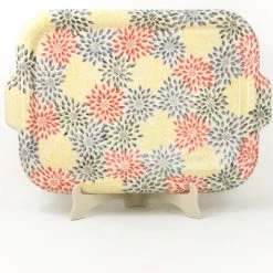 Janelle Imports Tray W/Handles In Pastel Burst