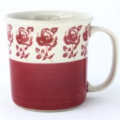 Janelle Imports Straight Cup 12 Oz In Red Rose