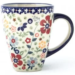 Janelle Imports Square Cup 12 Oz In Summer Arrangement