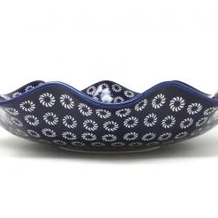 Janelle Imports Fluted Pasta Bowl In Pinwheels