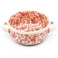 Janelle Imports Sm Round Baker W/Handles In Antique Red