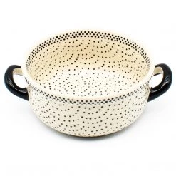 Janelle Imports Sm Round Baker W/Handles In Black Elegance