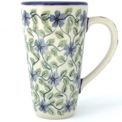 Janelle Imports Tall Cup 12 Oz In Blue Clematis