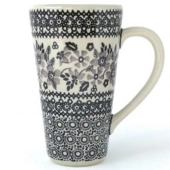 Janelle Imports Tall Cup 12 Oz In Gray & Black