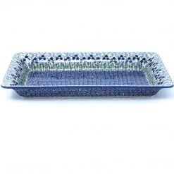 Janelle Imports Md Rect. Server W/Lip In Alpine Blue