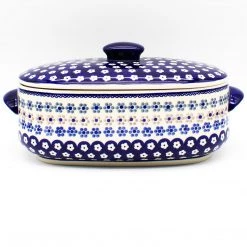 Janelle Imports Covered Oval Baker 4 Qt In Simple Daisy