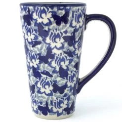 Janelle Imports Tall Cup 12 Oz In Blue Butterfly
