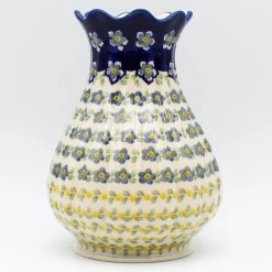 Janelle Imports Scalloped Vase In Periwinkle