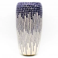 Janelle Imports Lg Modern Vase In Blue Rain