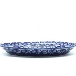 Janelle Imports Oval Basia Platter In Peacock Glory