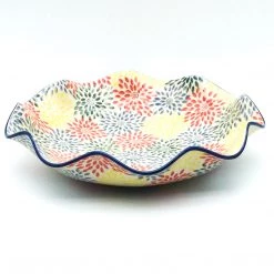 Janelle Imports Fluted Pasta Bowl In Pastel Burst