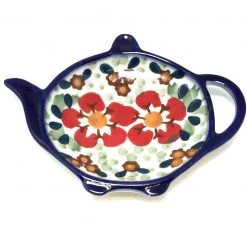 Janelle Imports Teabag Dish In Red Poppies