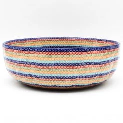 Janelle Imports Family Shallow Bowl In Multi-Colored Flowers