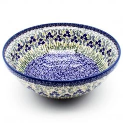 Janelle Imports Round Bowl 64 Oz In Alpine Blue