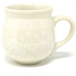 Janelle Imports Lady's Cup 10.5 Oz In White On White