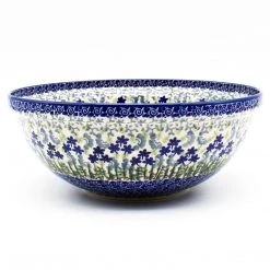 Janelle Imports Round Bowl 64 Oz In Alpine Blue