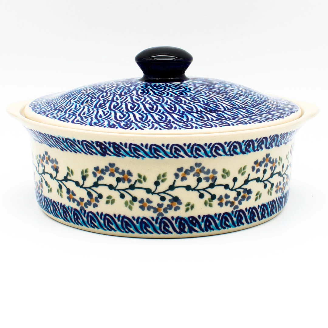 Janelle Imports Round Covered Server 3 Qt In Blue Meadow 3 Janelle Imports Round Covered Server 3 Qt In Blue Meadow