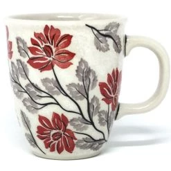 Janelle Imports Bistro Cup 10.5 Oz In Red & Gray
