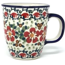 Janelle Imports Bistro Cup 10.5 Oz In Red Poppies