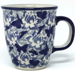 Janelle Imports Bistro Cup 10.5 Oz In Blue Butterfly