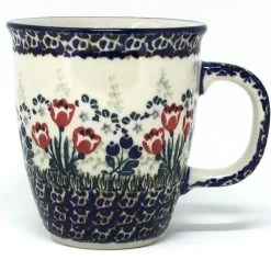 Janelle Imports Bistro Cup 10.5 Oz In Red Tulips