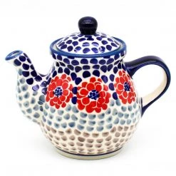 Janelle Imports Night Time Teapot 12 Oz In Red Zinnia