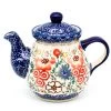 Janelle Imports Night Time Teapot 12 Oz In Perennial Garden