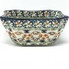 Janelle Imports Square Soup Bowl 16 Oz In White Daisy