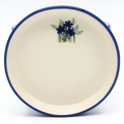Janelle Imports Sm Flower Pot W/Plate In Alpine Blue