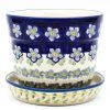 Janelle Imports Sm Flower Pot W/Plate In Periwinkle
