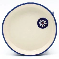 Janelle Imports Sm Flower Pot W/Plate In Flowers On Blue