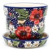 Janelle Imports Sm Flower Pot W/Plate In Endless Garden