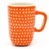 Janelle Imports Green Tea Cup 10.5 Oz In Orange Elegance