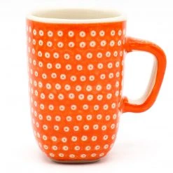 Janelle Imports Green Tea Cup 10.5 Oz In Orange Elegance