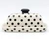 Janelle Imports Butter Dish In Black Polka-Dot