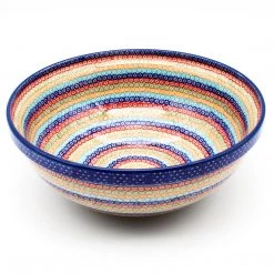 Janelle Imports Round Bowl 64 Oz In Multi-Colored Flowers